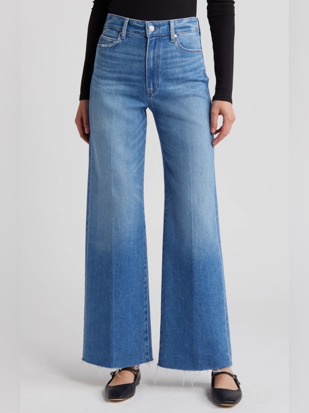 Paige Anessa High Waist Wide Leg Jeans